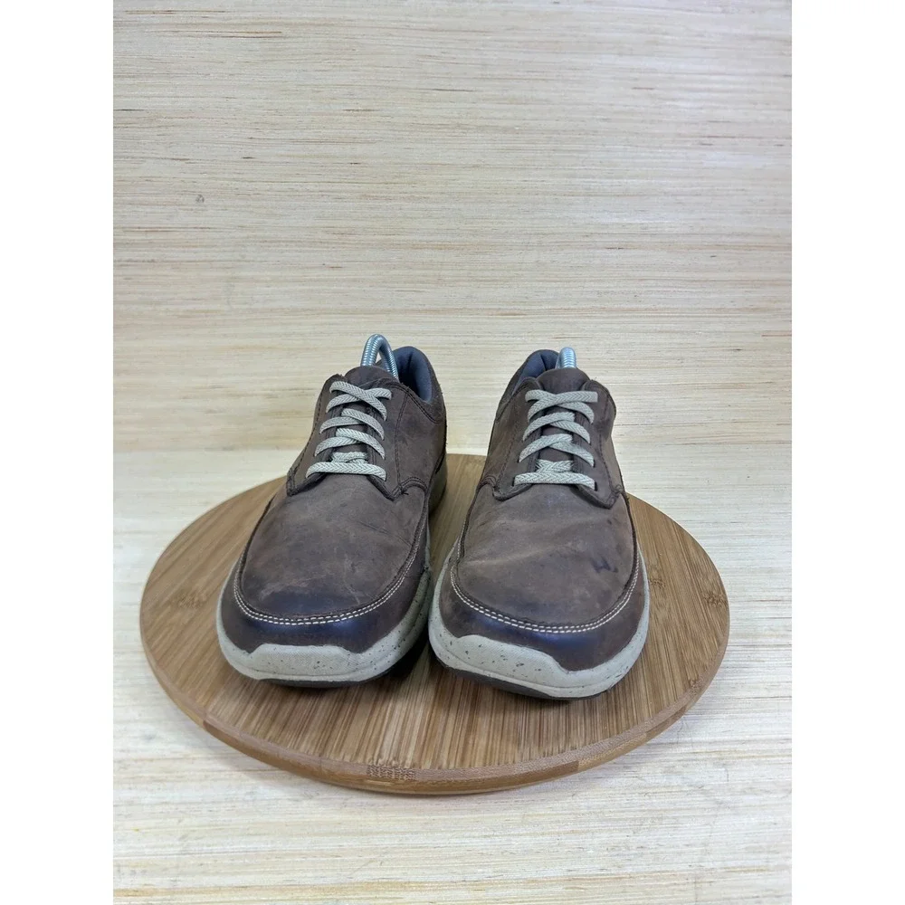 Duluth Trading Co Mens 9.5 Brown Leather Oxford Casual Shoes 21858